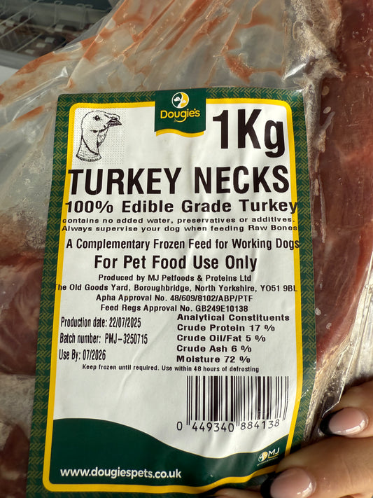 Turkey Necks 1kg Frozen
